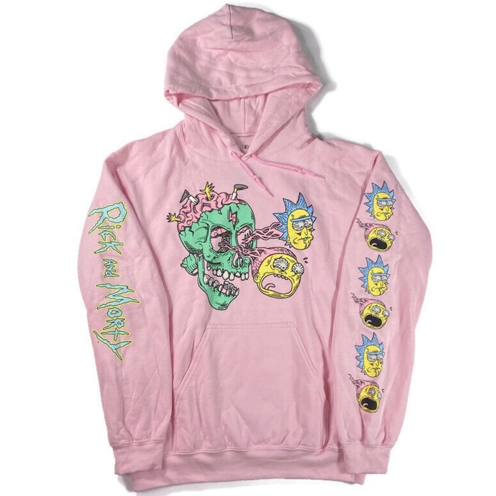 Rick And Morty Pink Hoodie (adult swim)